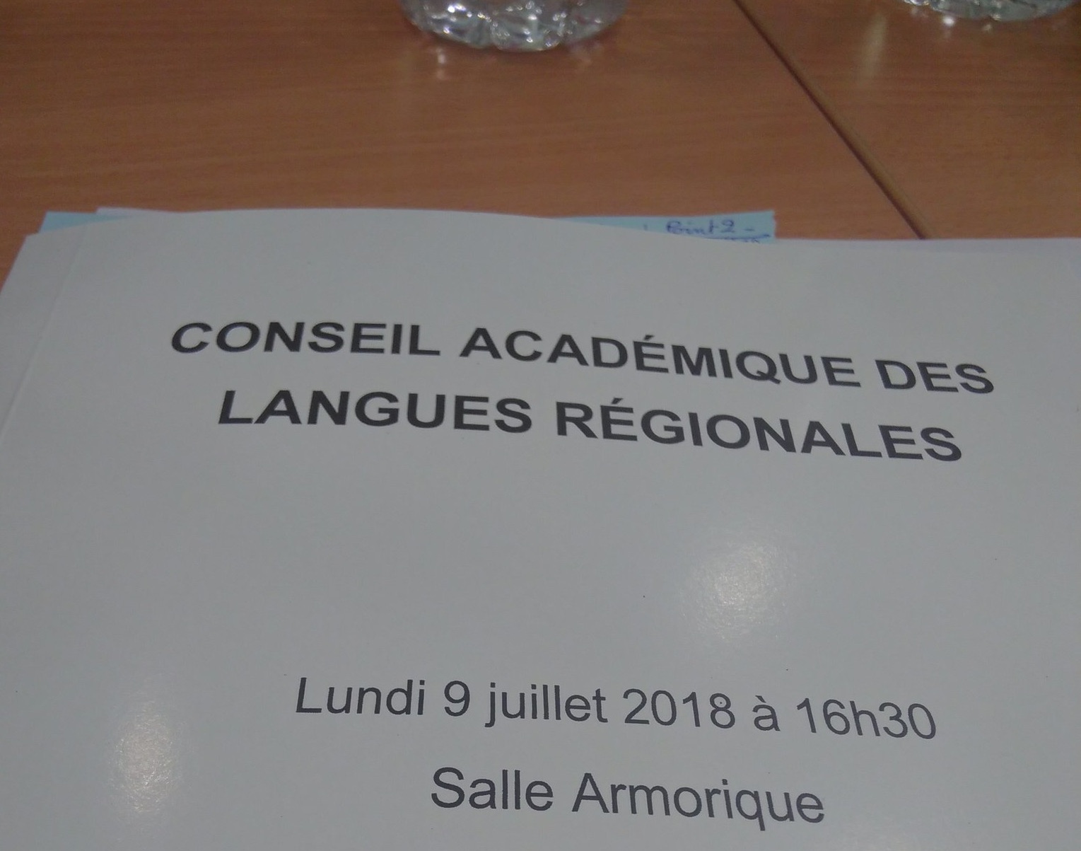 Comité académique des Langues Régionales (CALR) : bac et brevet en breton, déclaration commune Diwan, Div Yezh, Dihun, Kelennomp!, SGEN-CFDT Bretagne