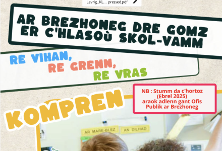Levr hentenn  : Ar brezhoneg dre gomz er c’hlasoù skol-vamm